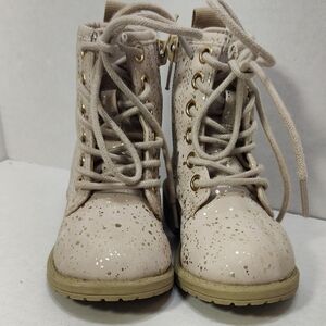 Cup Cake Couture Kids Silver Specks Booties